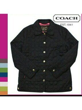 Coach Quilted Signature Logo Jacket